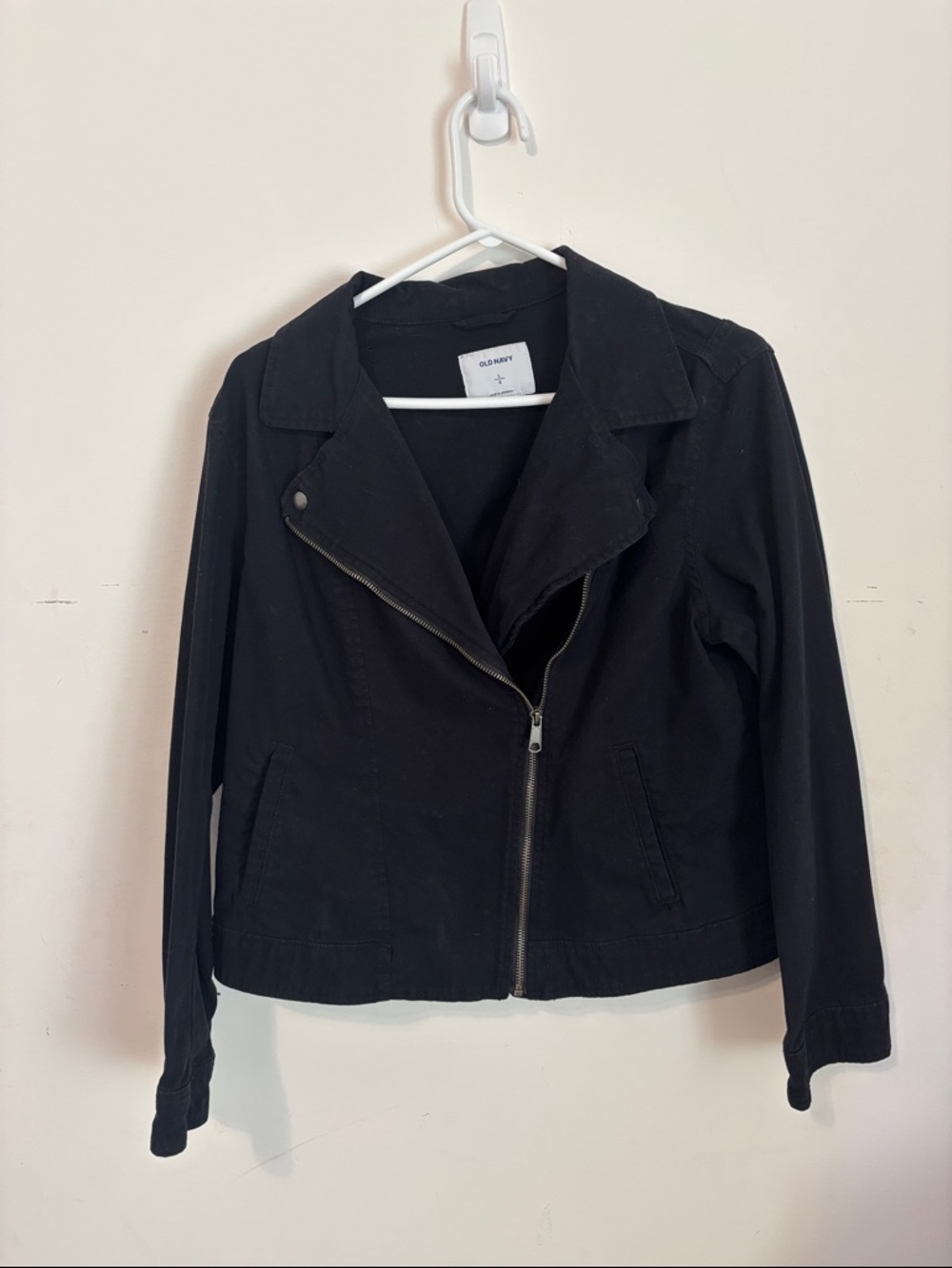 Old Navy Black Utility Moto-Style Jacket